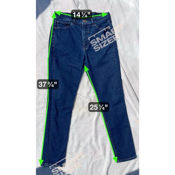 Express Factory High Rise Skinny Jeans Women’s Size 12R Dark Wash Stretch Denim - Picture 8 of 8